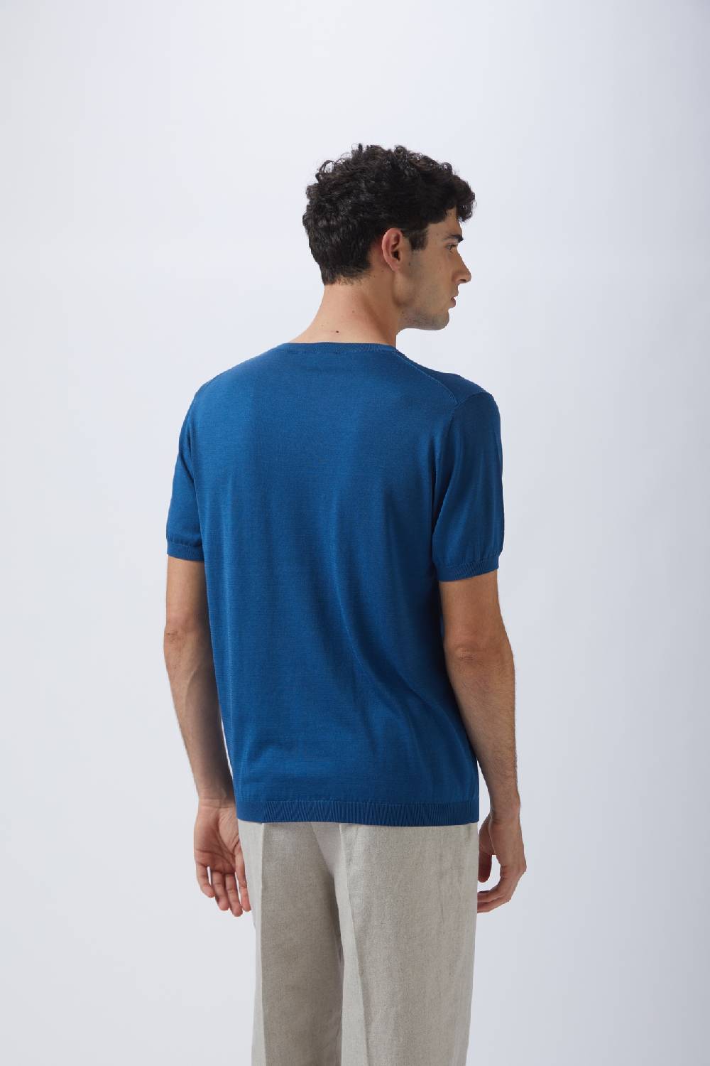Kangra Cashmere Girocollo Mezza Manica Rasato In Seta e Cotone Online
