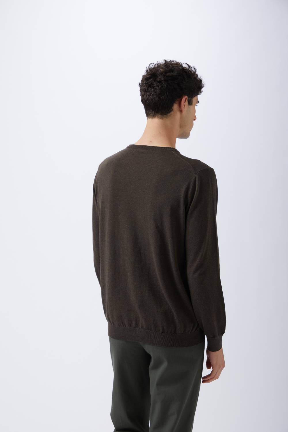 Kangra Cashmere Maglia Girocollo Rasata In Cotone Vendita Calda