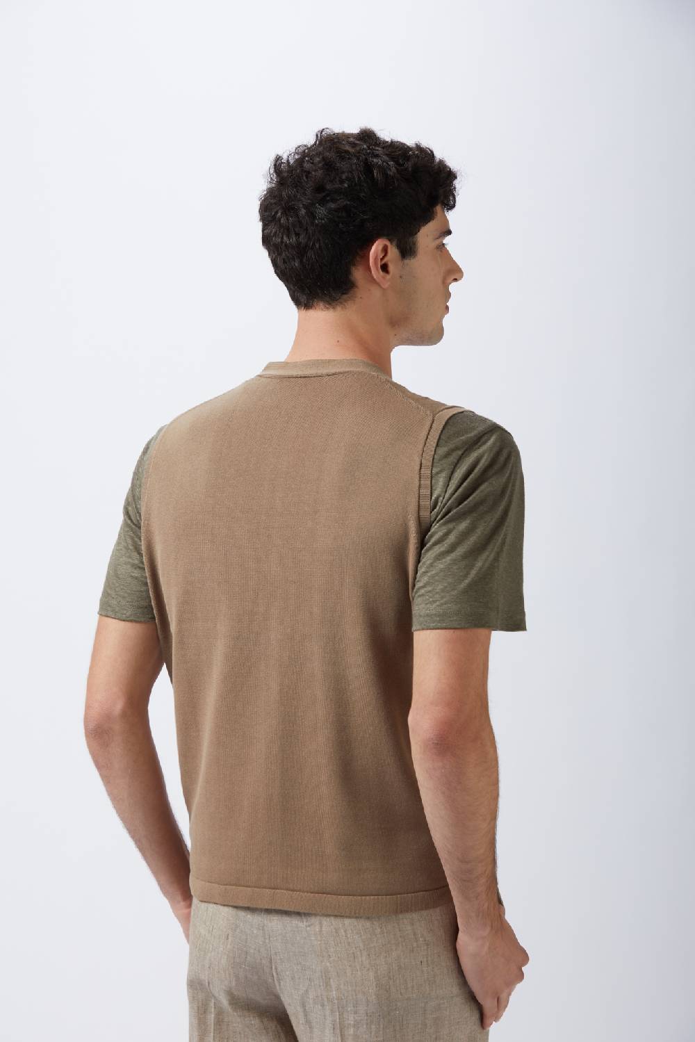 Kangra Cashmere Gilet Rasato In Cotone Saldi Di Fabbrica