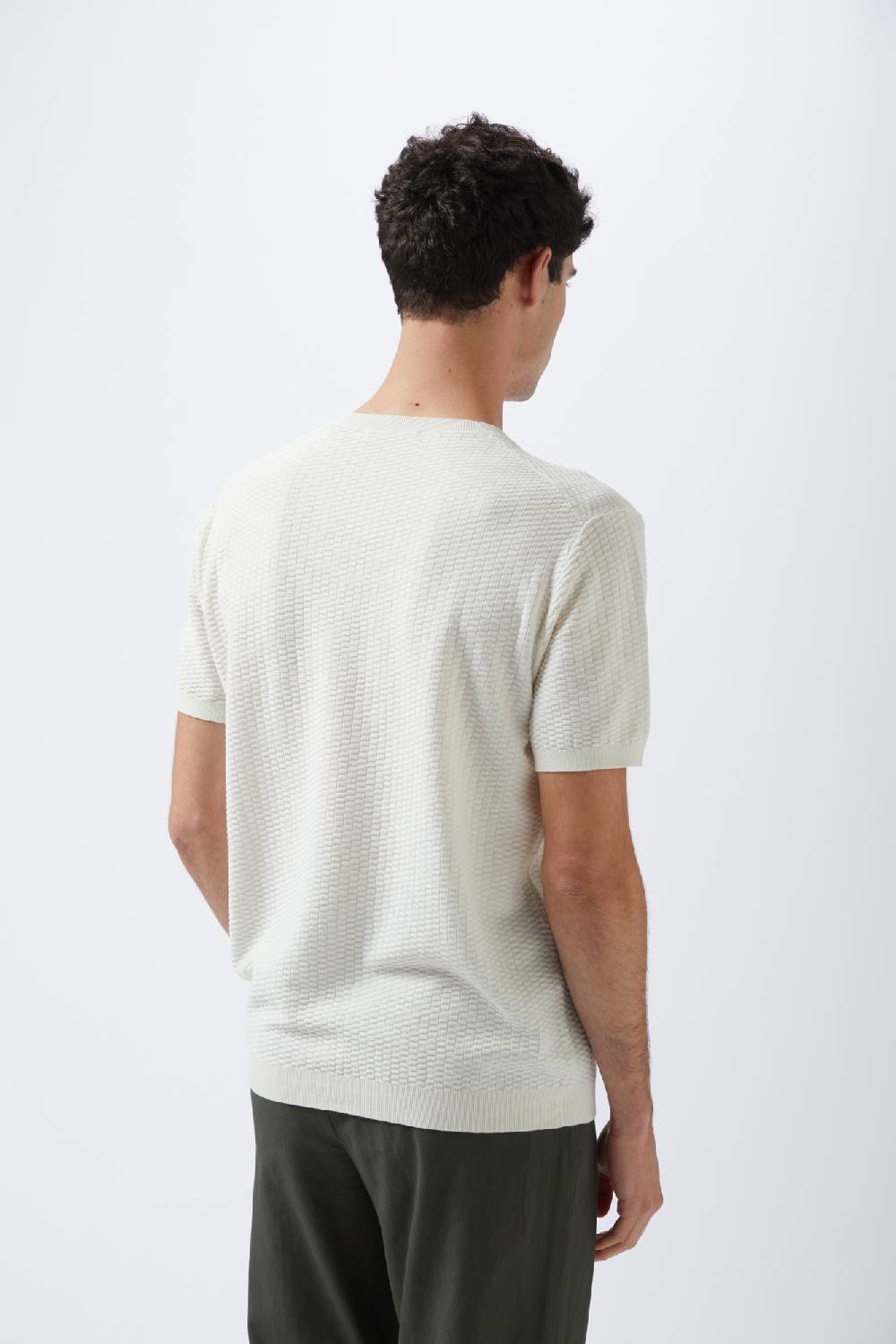 Kangra Cashmere Girocollo Mezza Manica Punto Nocciola In Saldo