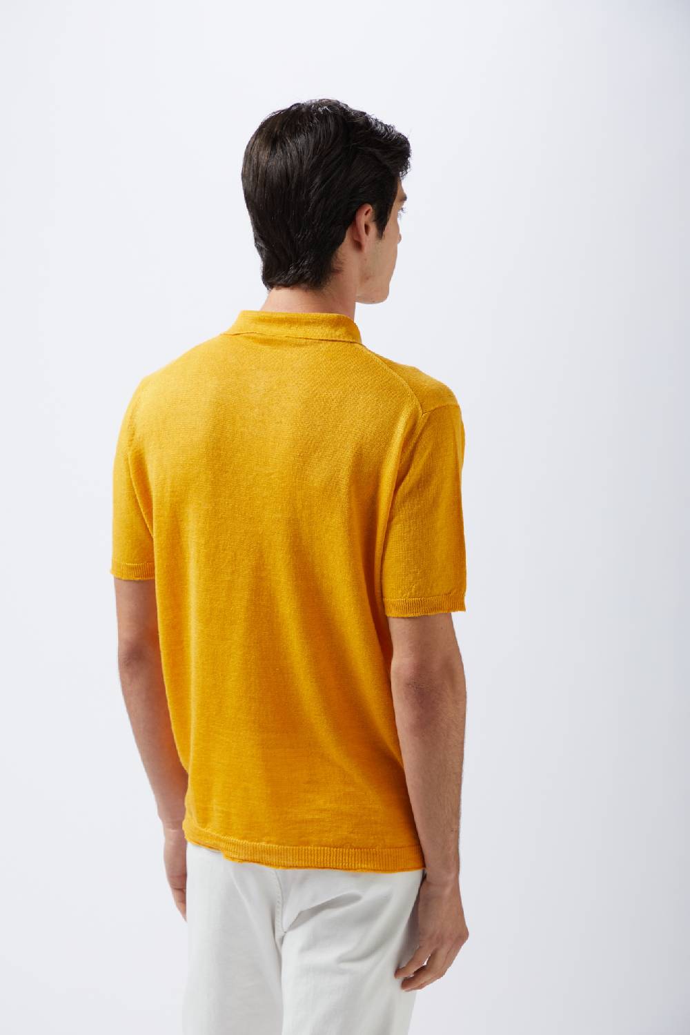 Kangra Cashmere Polo Mezza Manica Rasata In Lino Nuova