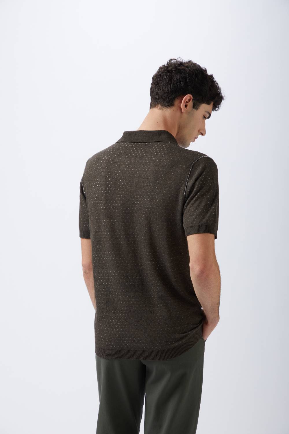 Kangra Cashmere Polo Mezza Manica Pois Bicolore Moda
