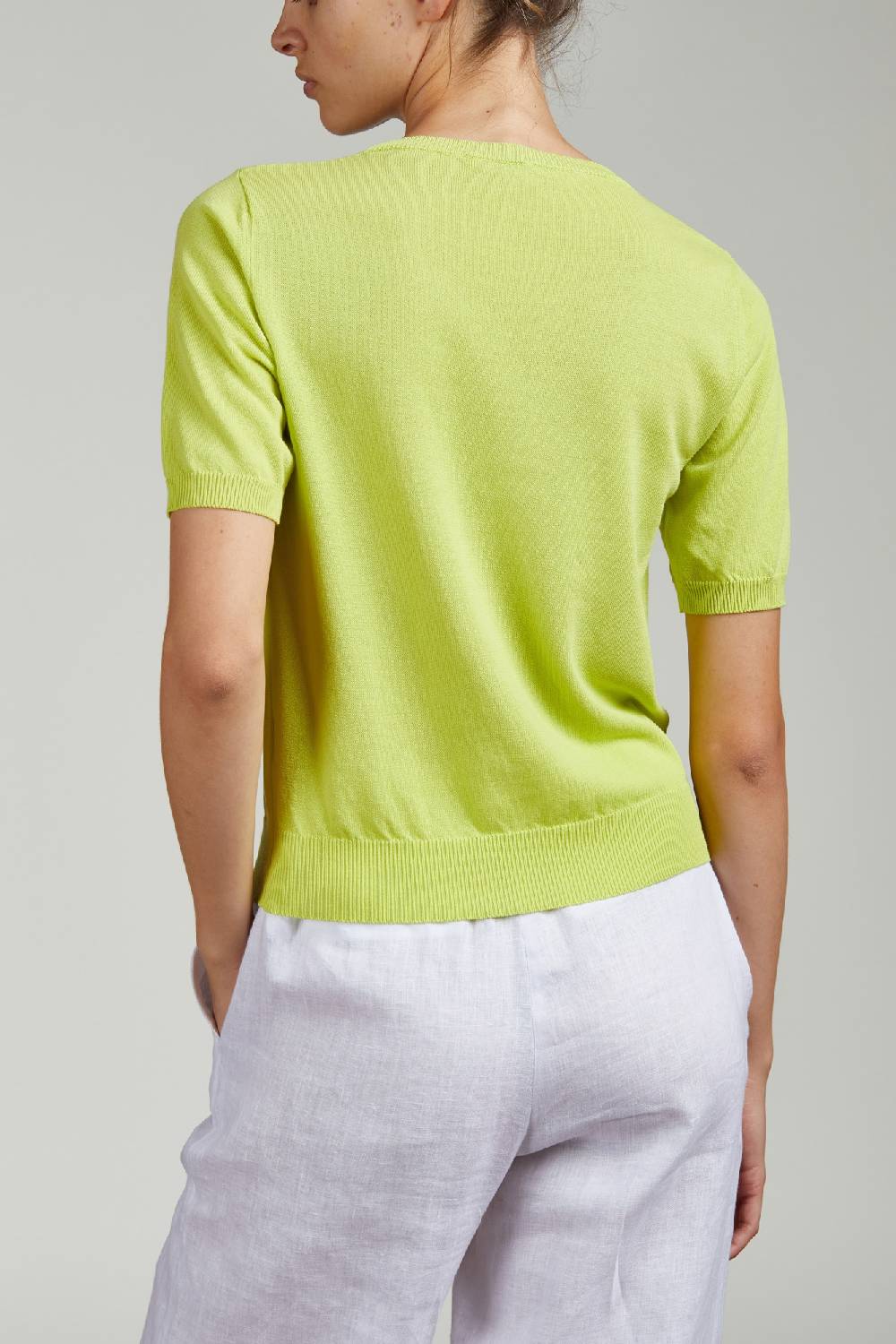 Kangra Cashmere Maglia In Cotone Con Manica al Gomito Fino Al -60%