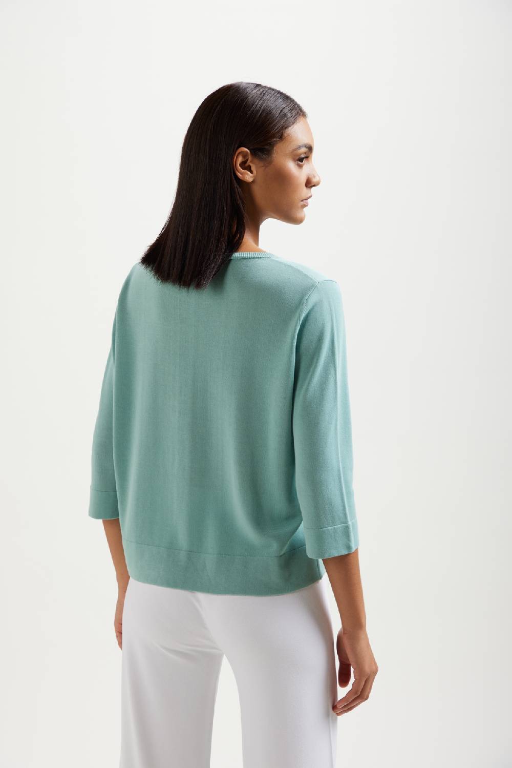 Kangra Cashmere Maglia Girocollo Boxing Manica 3/4 In Cotone Shopping Online