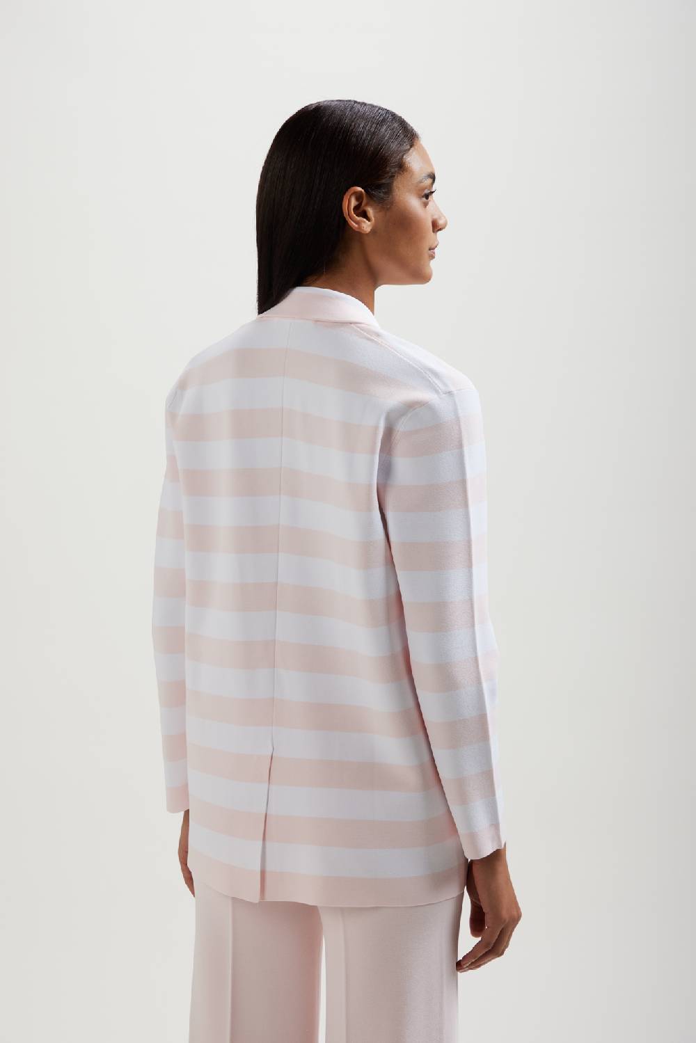 Kangra Cashmere Blazer Over Size Rigato Punto Milano In Vendita