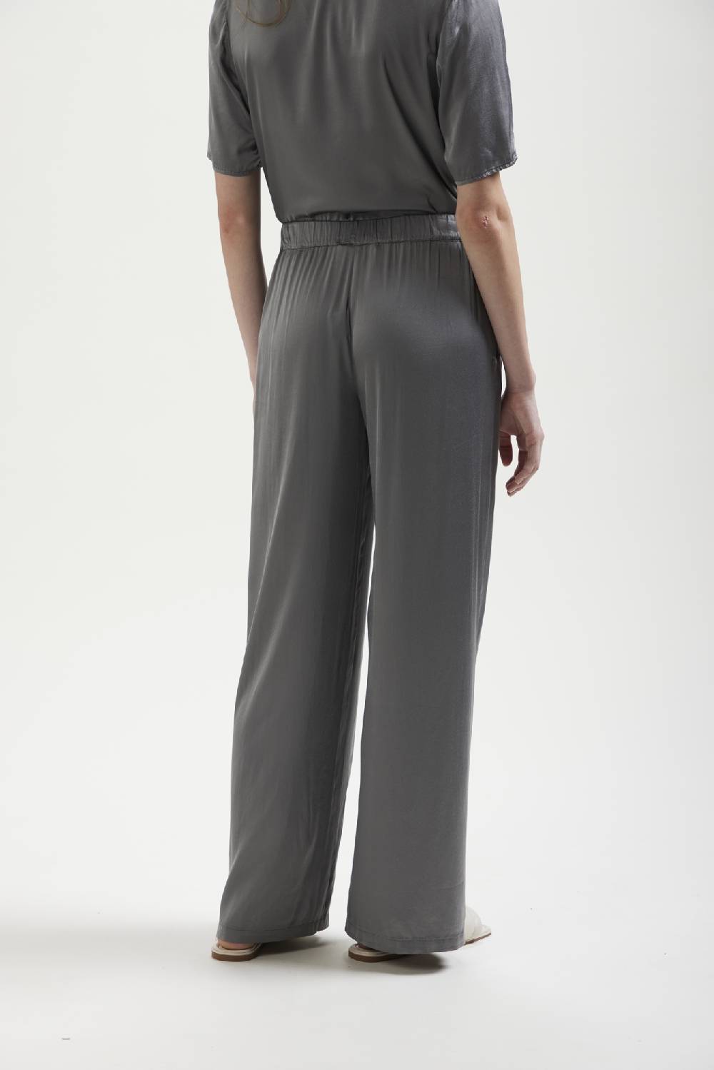 Kangra Cashmere Pantalone Palazzo In Viscosa Stretch Moda