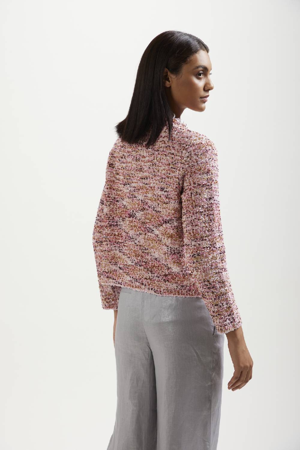 Kangra Cashmere Chanel Punto Tramato Con Frange Offerte esclusive