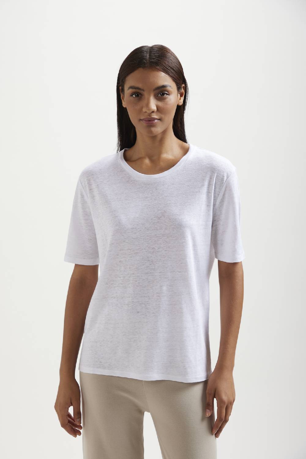 Kangra Cashmere T-Shirt M.Corta In Jersey Di Lino Affare Del Giorno