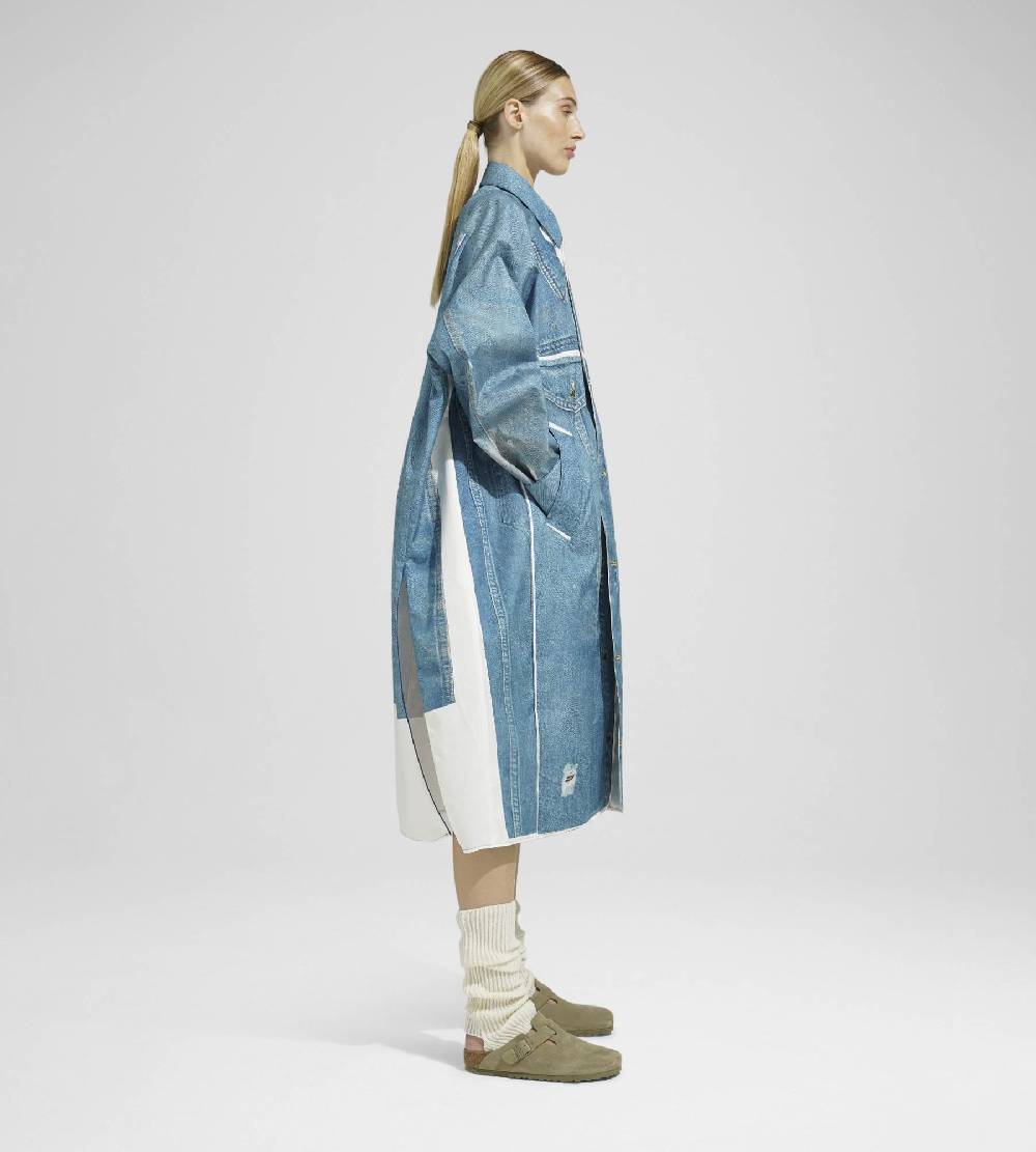 Khrisjoy DENIM RAINCOAT PRINT MEDIUM DENIM Vendita Calda
