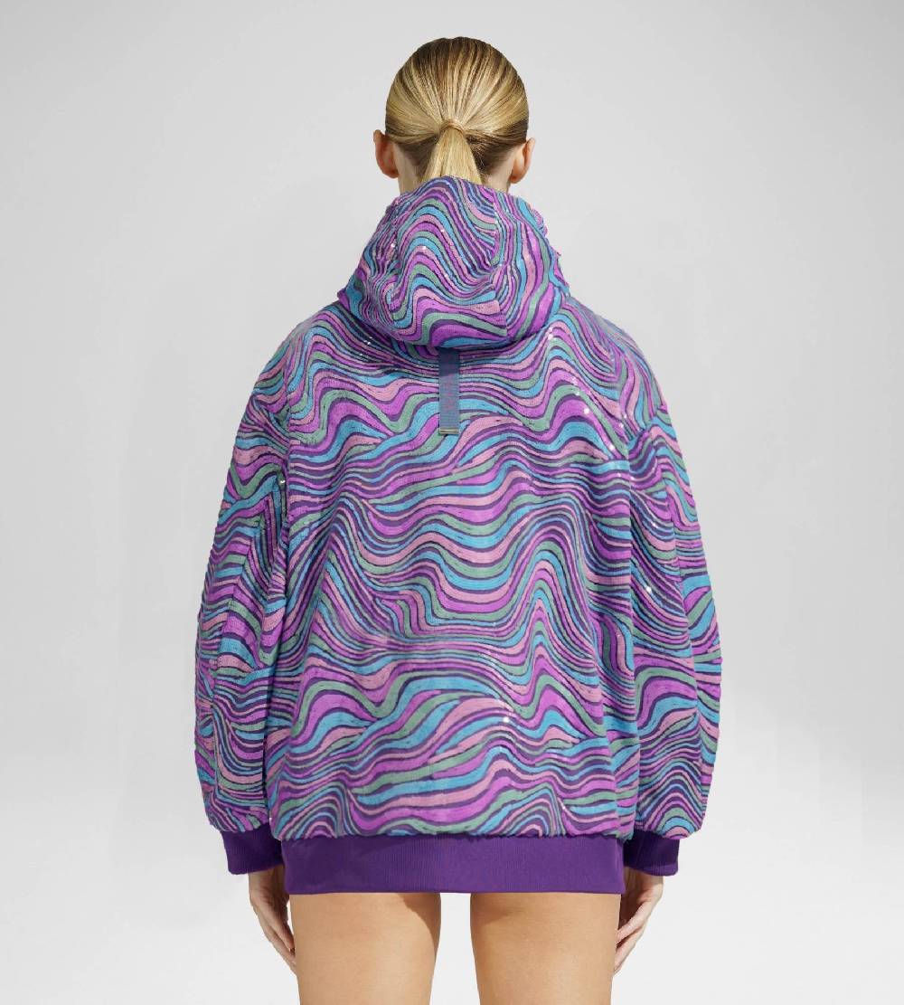 Khrisjoy WAVE PAILLETTES HOODIE MIX GRAPE I Più Venduti