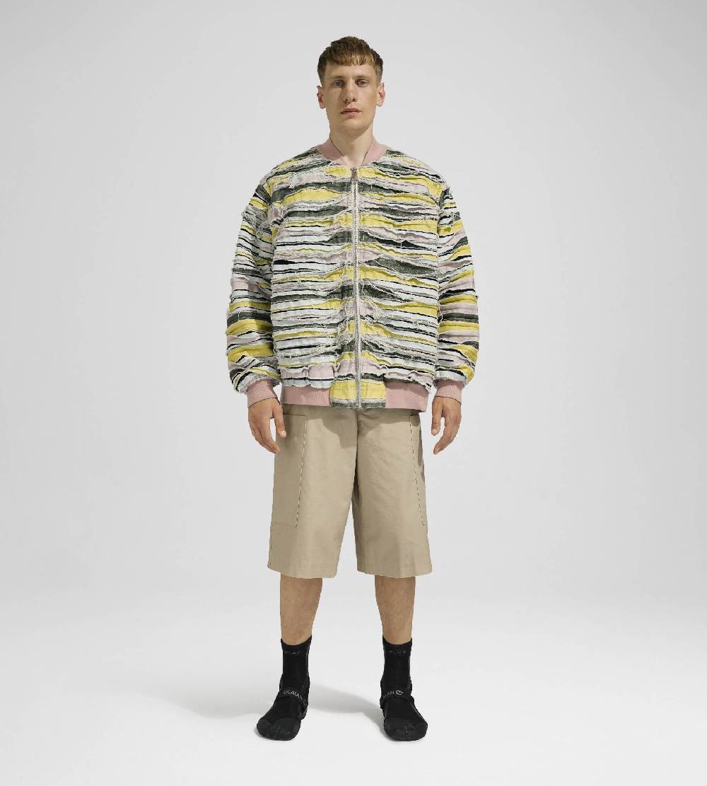 Khrisjoy BOMBER DENIM STRIPES MULTICOLOR DENIM Soddisfazione Garantita