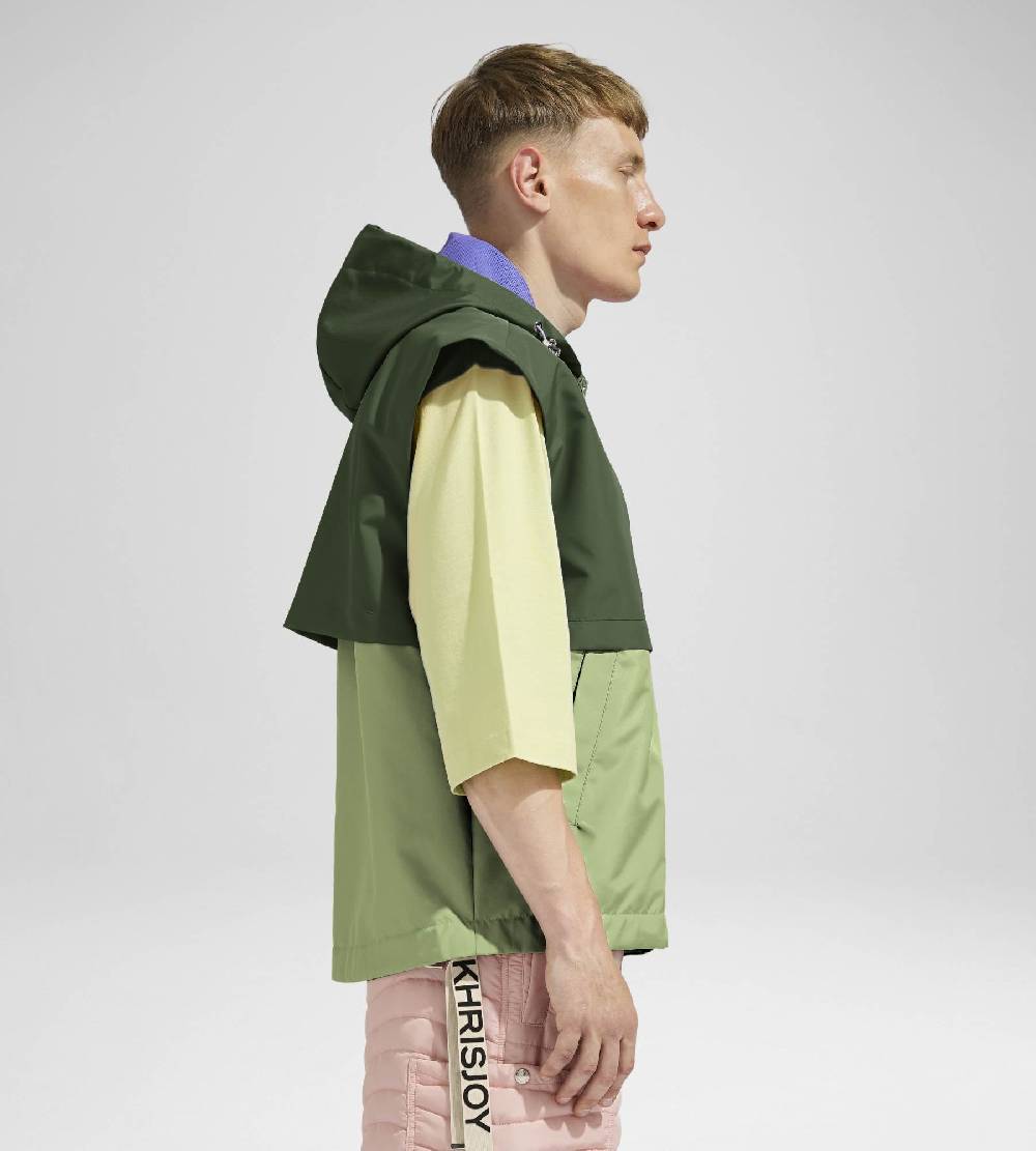 Khrisjoy SHELL WINDBREAKER VEST OLIVE GREEN JADE Presa