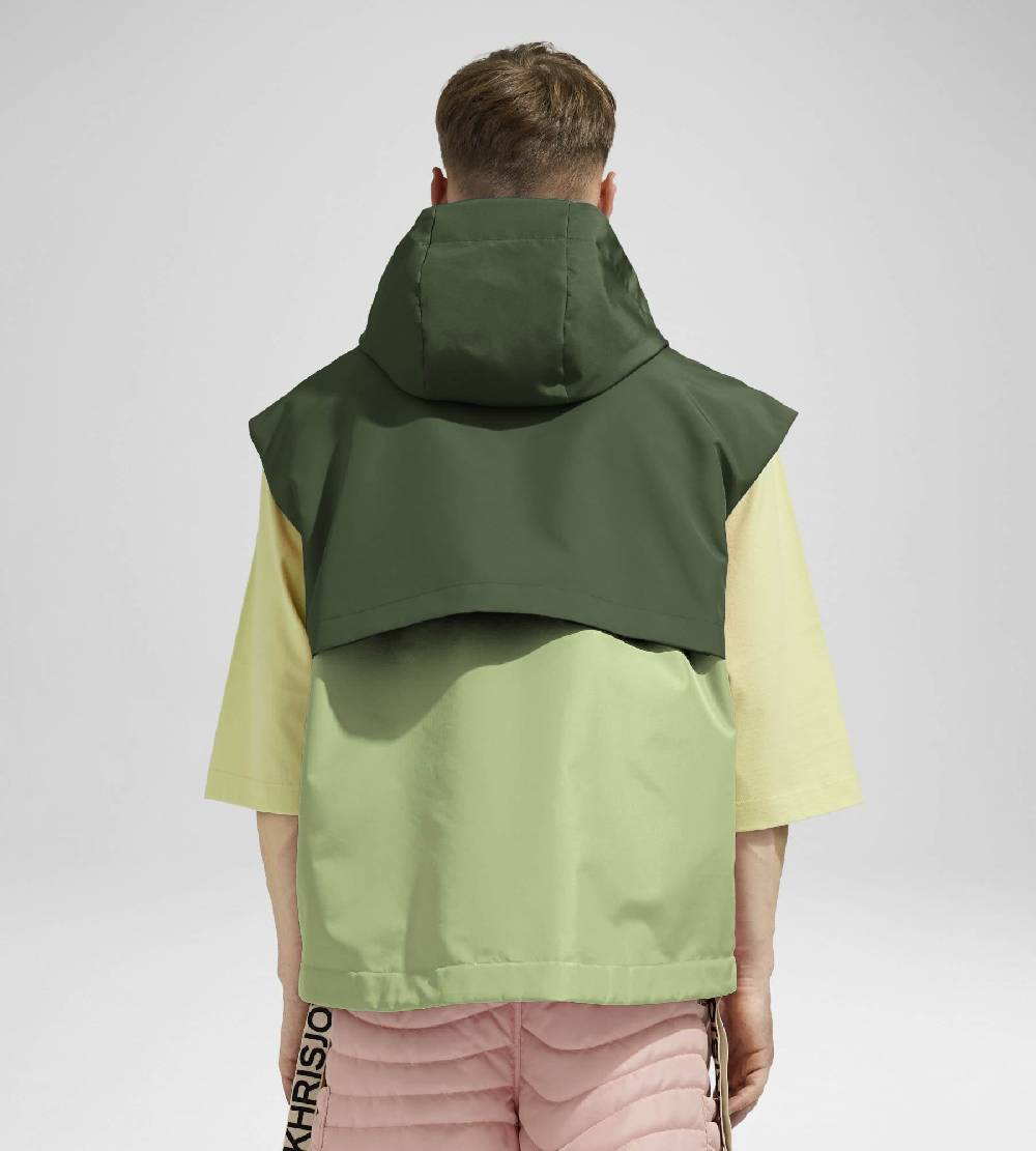 Khrisjoy SHELL WINDBREAKER VEST OLIVE GREEN JADE Presa