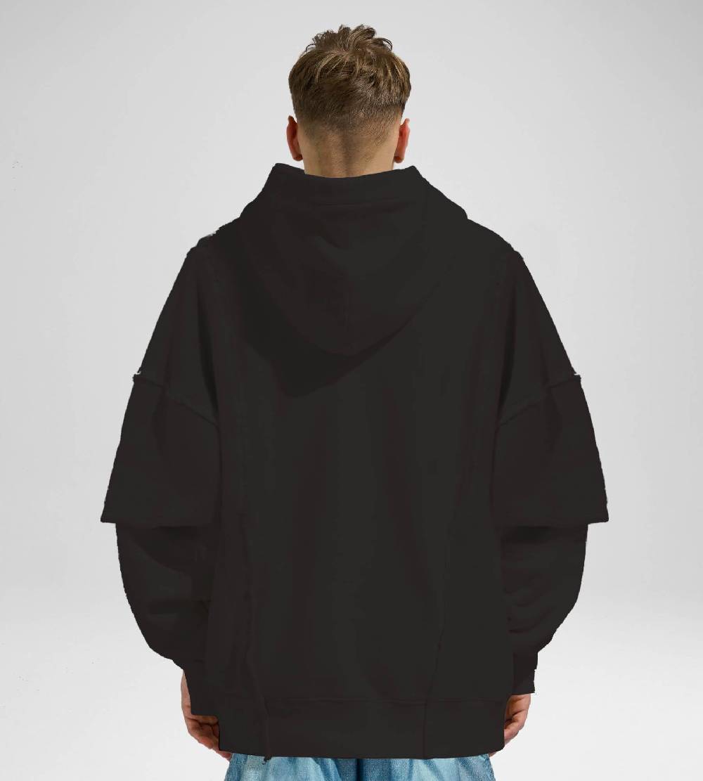 Khrisjoy HOODIE DOUBLE POCKETS BLACK Economico