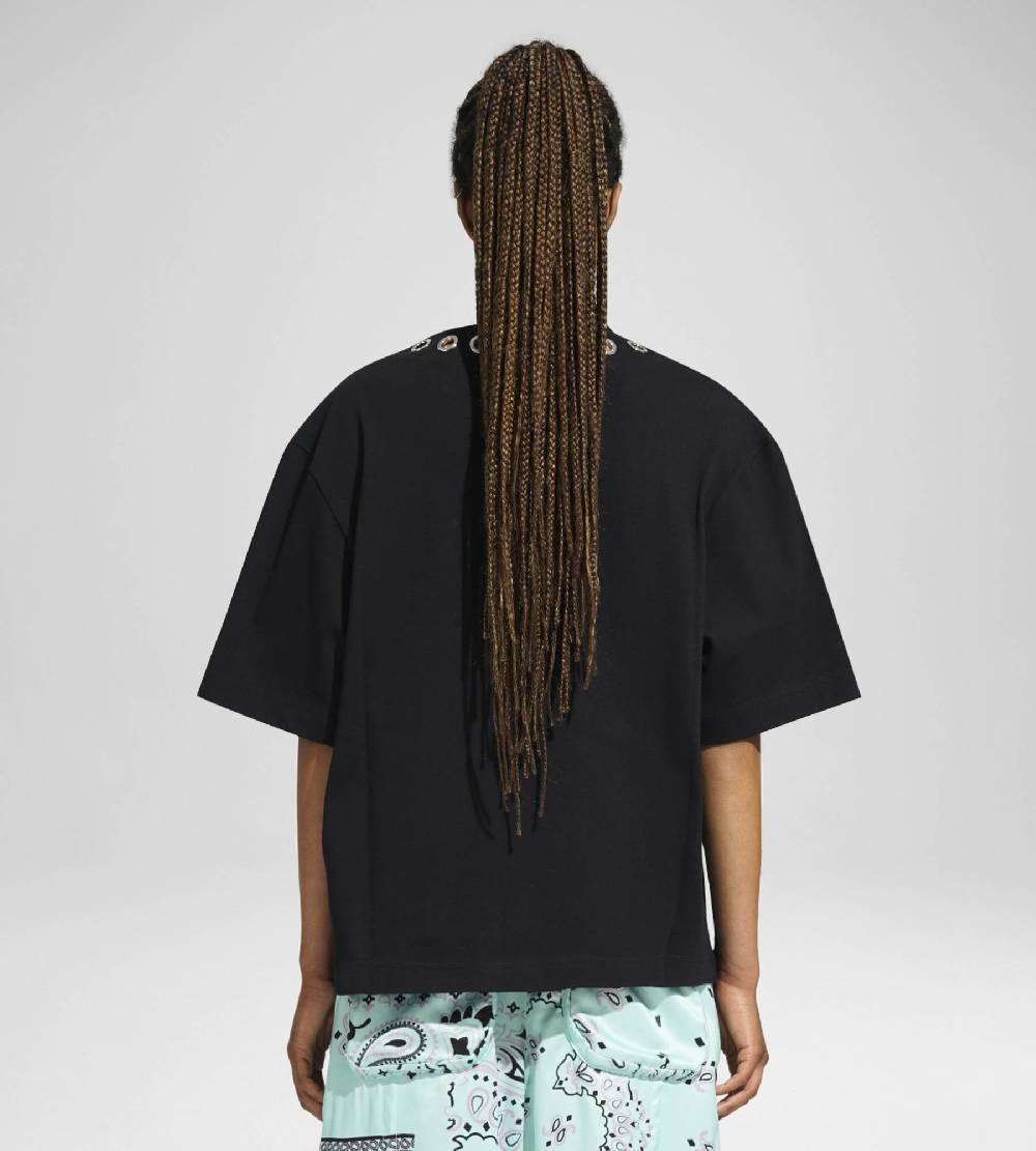 Khrisjoy EYELETS TEE BLACK Spedizione Gratuita