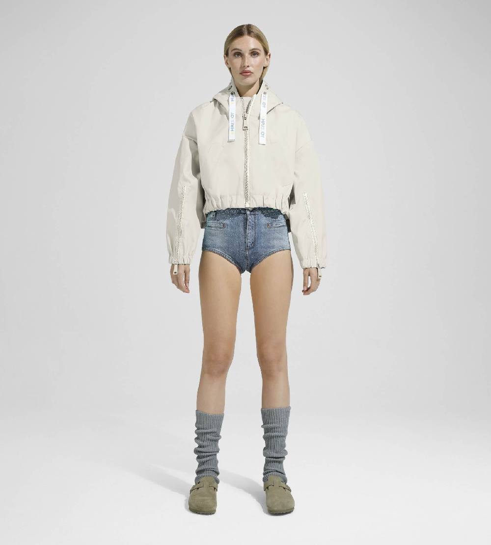 Khrisjoy NEW KHRIS CROP WINDBREAKER DESERT Convenienza