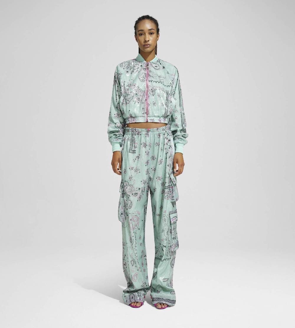 Khrisjoy TRACK JACKET PAILLETTES BANDANA AFTER EIGHT In Vendita