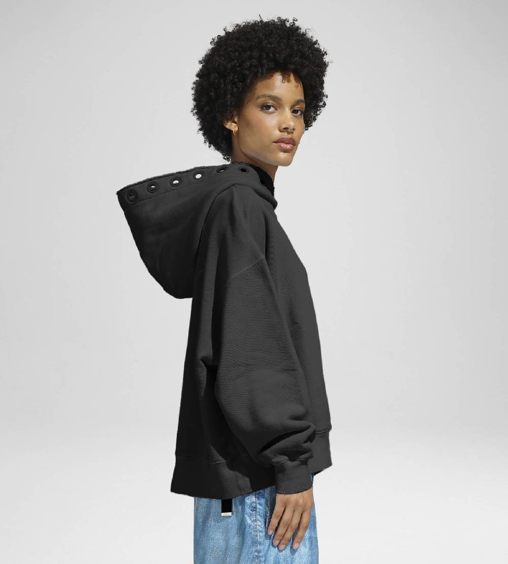 Khrisjoy HOODIE EYELETS BLACK Negozio