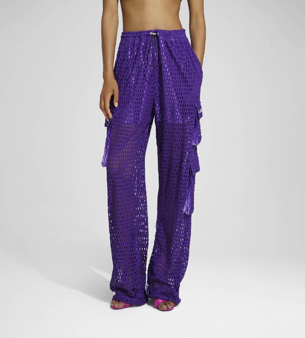 Khrisjoy PANTS MULTIPOCKET MESH WISTERIA In Saldo