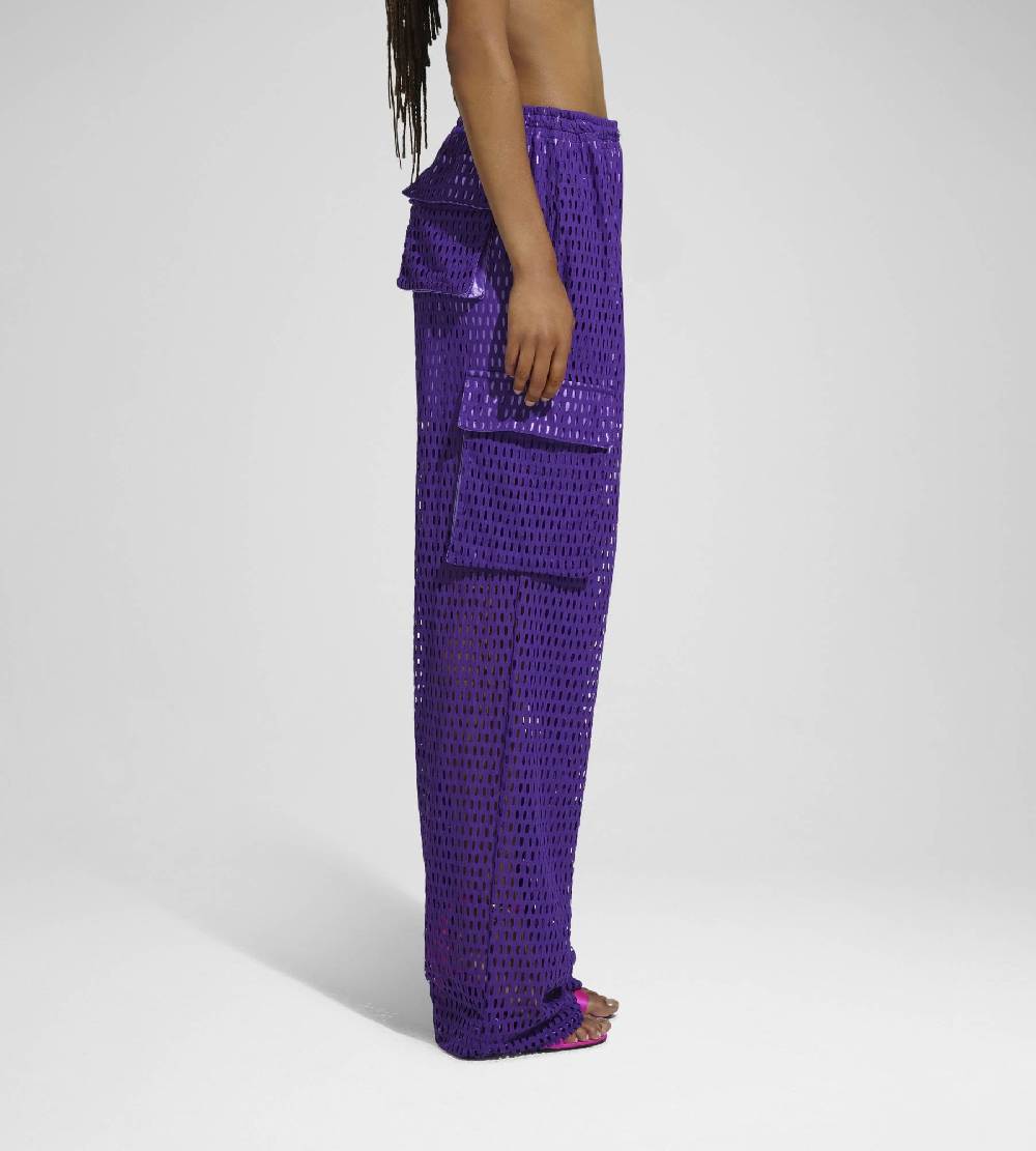 Khrisjoy PANTS MULTIPOCKET MESH WISTERIA In Saldo