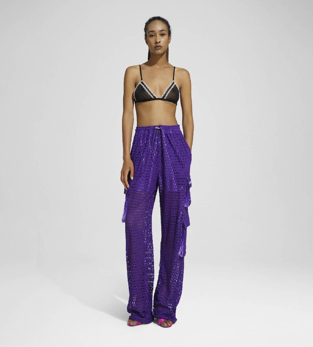 Khrisjoy PANTS MULTIPOCKET MESH WISTERIA In Saldo