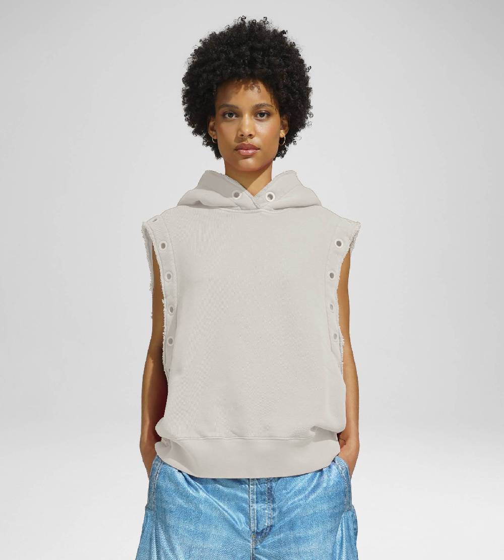 Khrisjoy HOODIE VEST EYELETS DESERT 2025