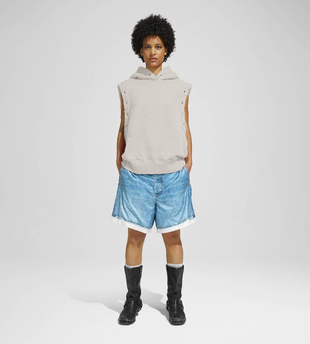 Khrisjoy HOODIE VEST EYELETS DESERT 2025