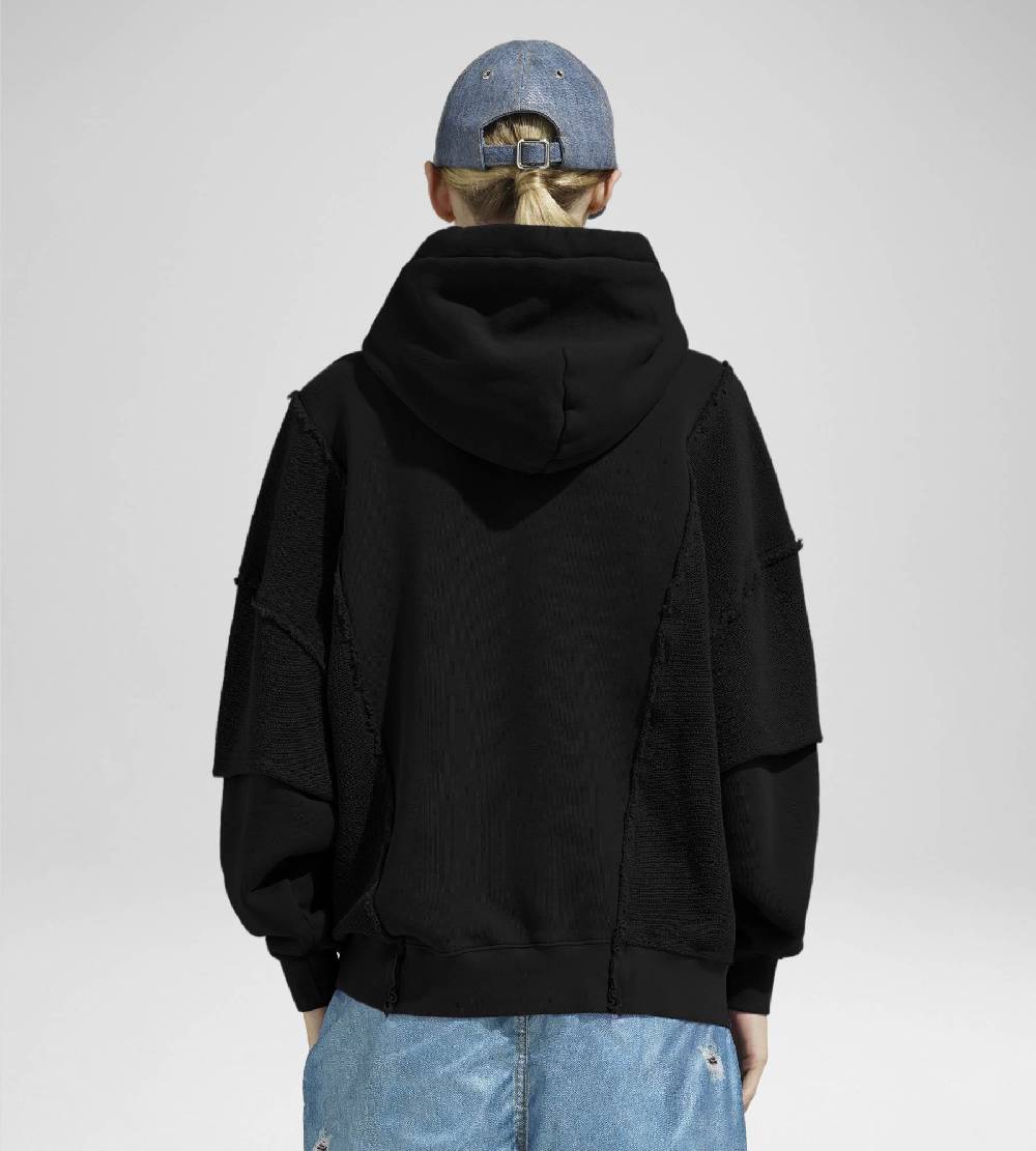 Khrisjoy HOODIE DOUBLE POCKETS BLACK Acquista Ora