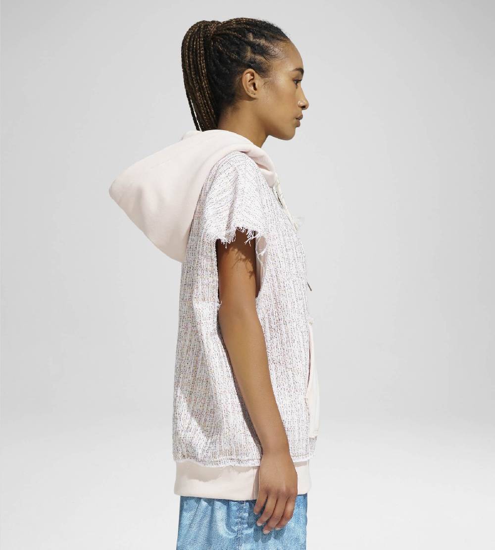 Khrisjoy TWEED HOODIE VEST CONFETTI Promozione Limitata