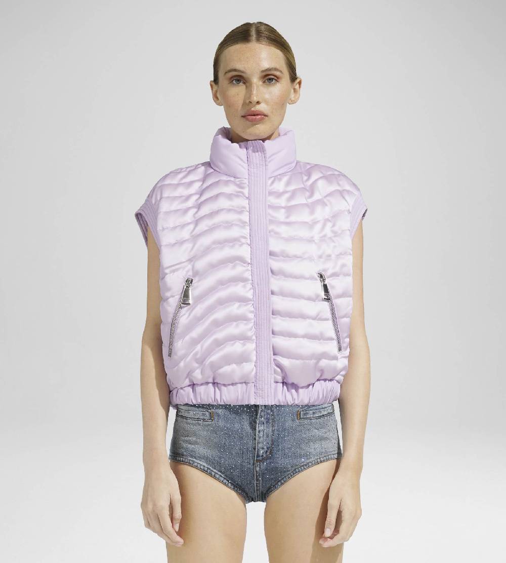 Khrisjoy JOY SATIN CROPPED VEST HEATHER Outlet