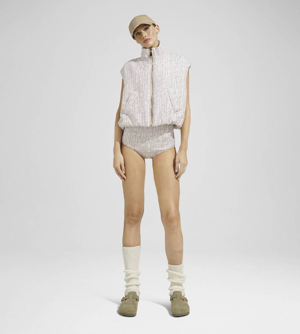 Khrisjoy JOY VEST TWEED CROPPED PAILLETTES TRAMÉ Saldi