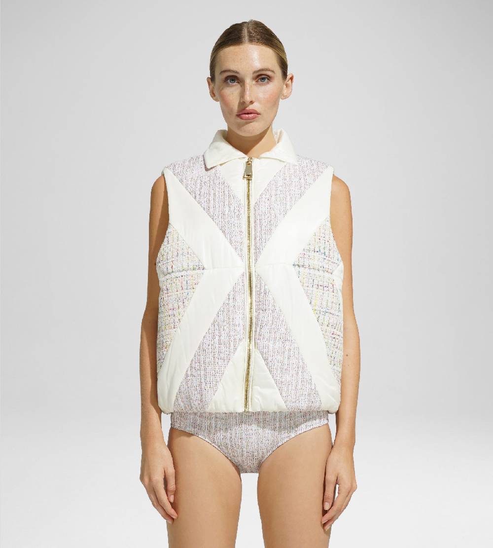 Khrisjoy MATT&GLOSSY TWEED VEST MIX PALE COLORS Offerte