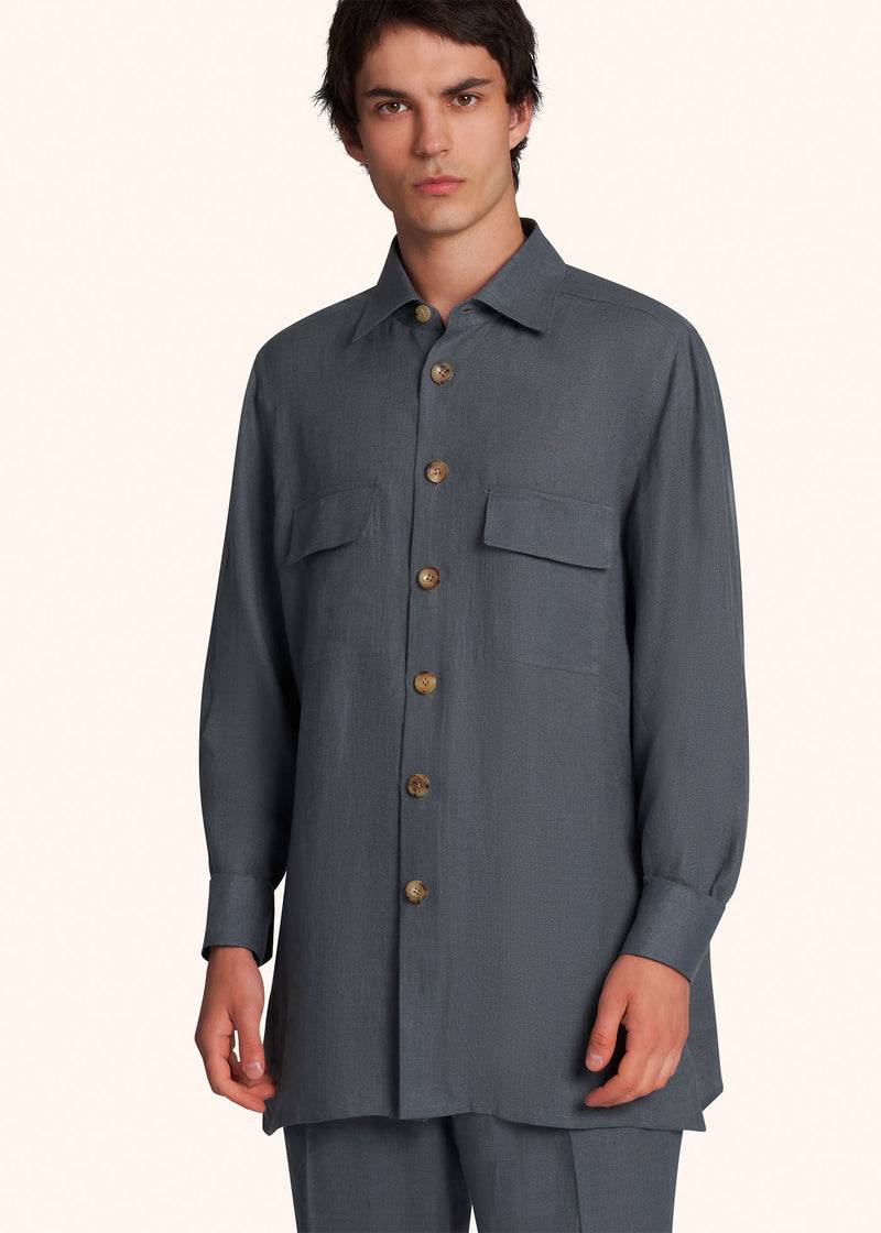 Kiton AAL - CAMICIA SPORT LINO UMC016H0883815 Convenienza