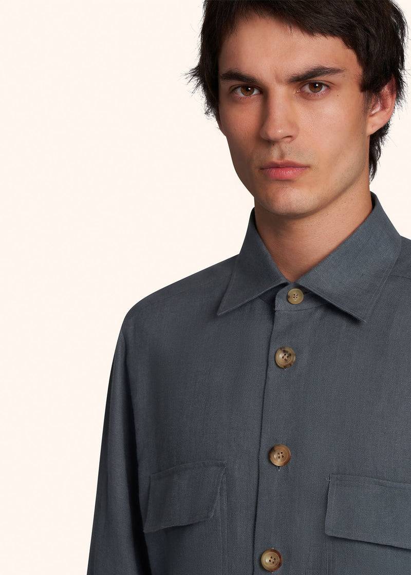 Kiton AAL - CAMICIA SPORT LINO UMC016H0883815 Convenienza
