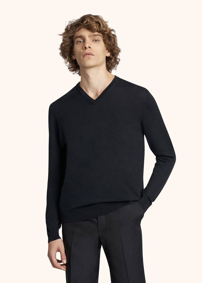 Kiton MAGLIA SCOLLO V LANA UK865K5 Italia