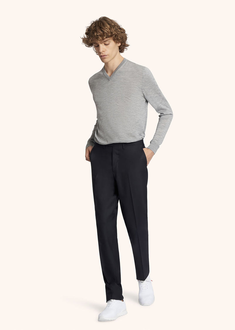 Kiton MAGLIA SCOLLO V LANA UK8651000 Nuovo