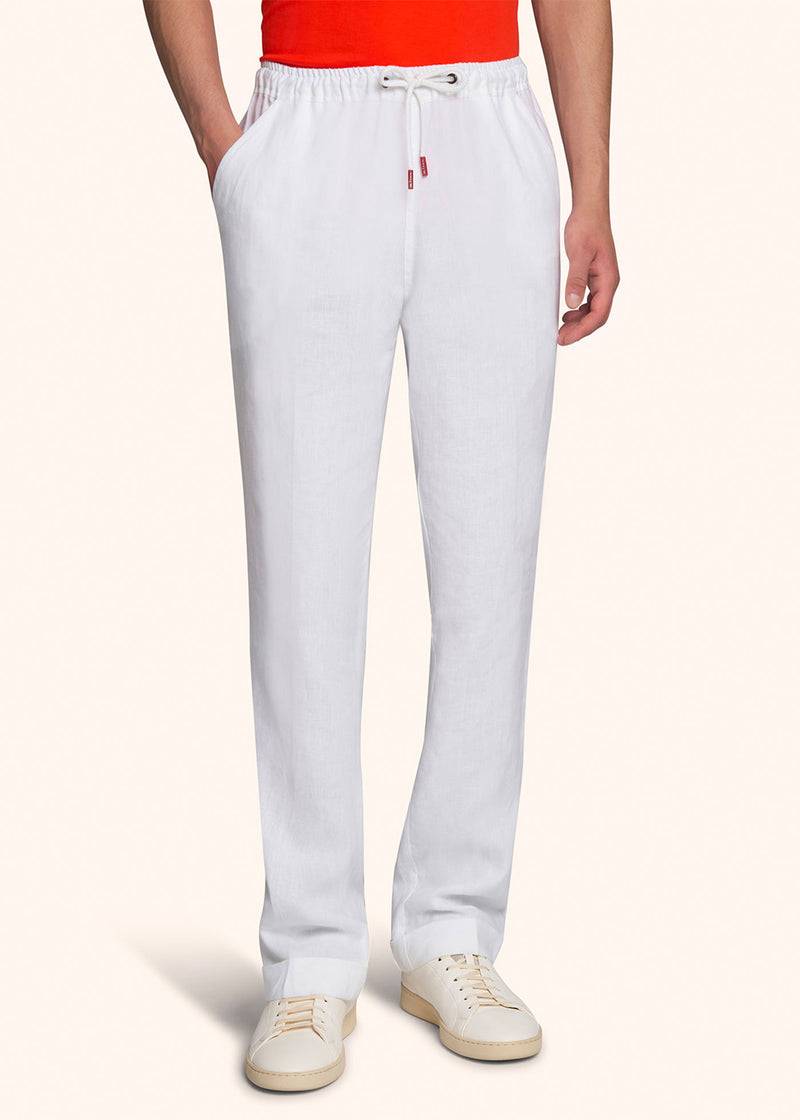 Kiton PANTALONI LINO UPSHORLK06S9801 Negozi Online