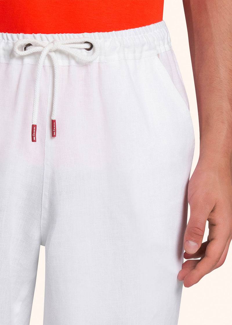Kiton PANTALONI LINO UPSHORLK06S9801 Negozi Online