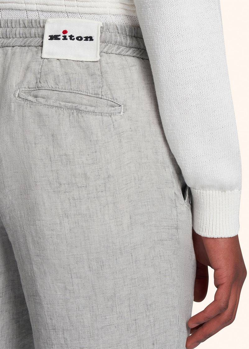 Kiton PANTALONI LINO UPLACK0613D01 Fino Al -60%