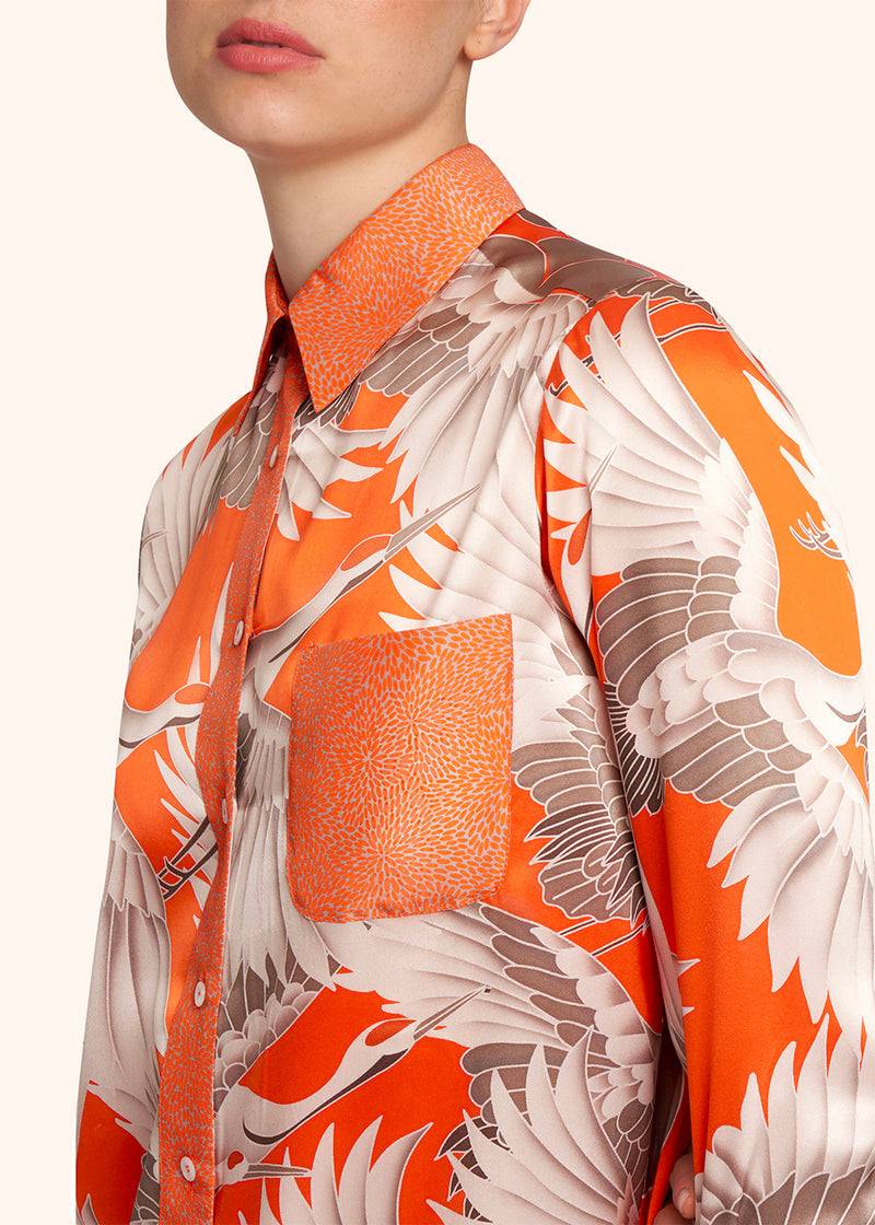 Kiton CAMICIA SETA D57438K0978C16 Nuovo