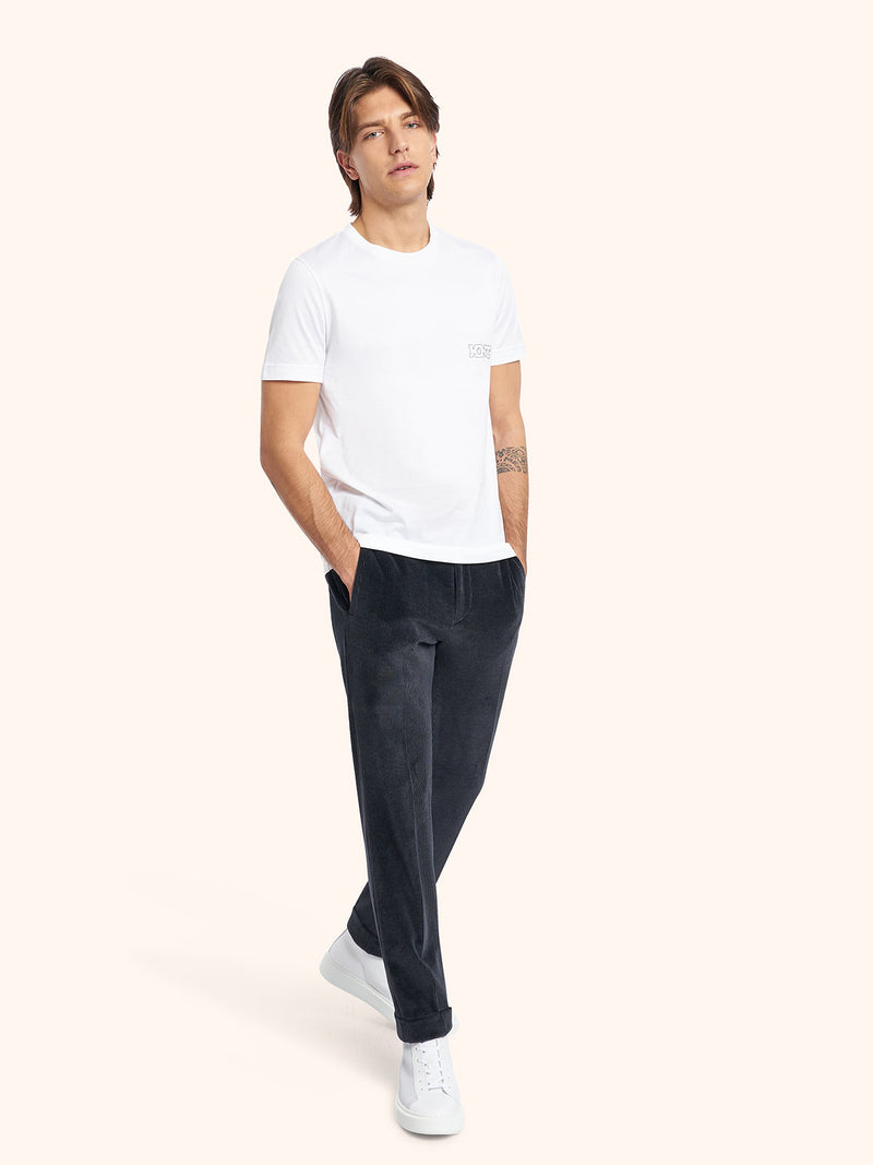 Kiton T-SHIRT M/M Cotone UMM017101 Nuovo