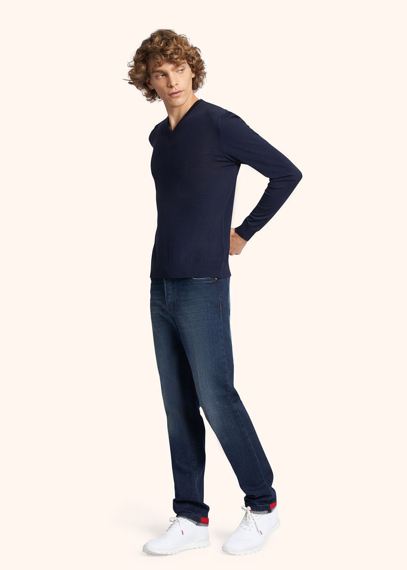 Kiton PANTALONI ULTRA SLIM COTONE UPNJSM2J0763A03 Offerta San Valentino