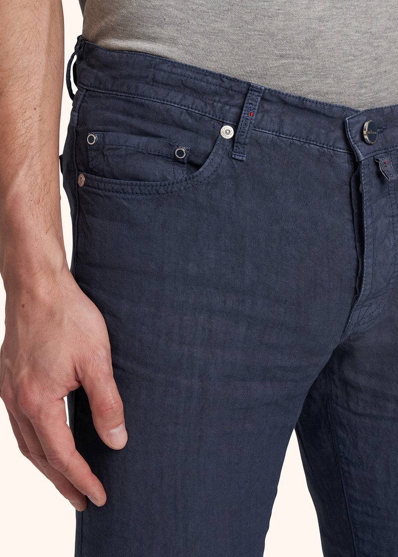 Kiton PANTALONI ULTRA SLIM Lino UPNJSM2J0760A07 Prezzo basso