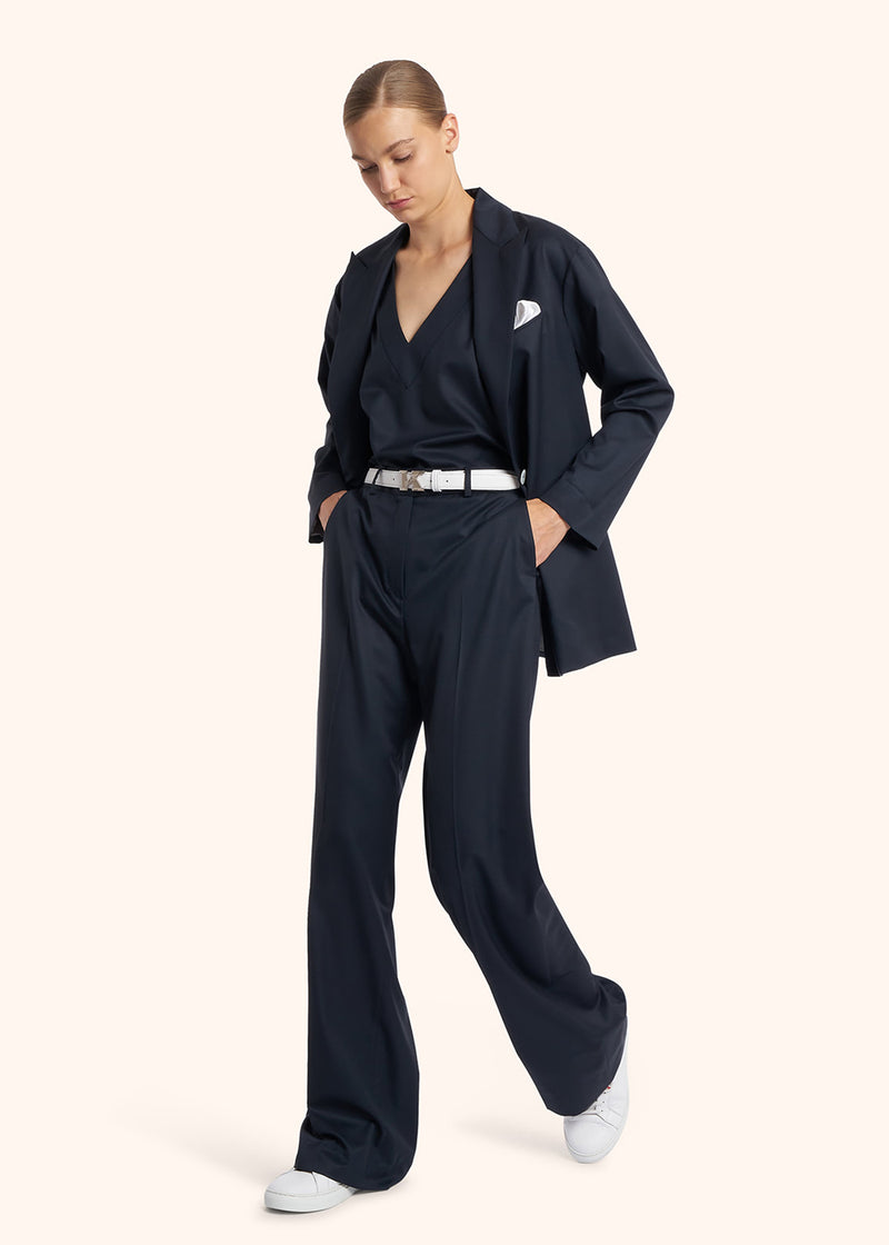 Kiton PANTALONI LANA VERGINE D48109K0102402 Qualità Garantita