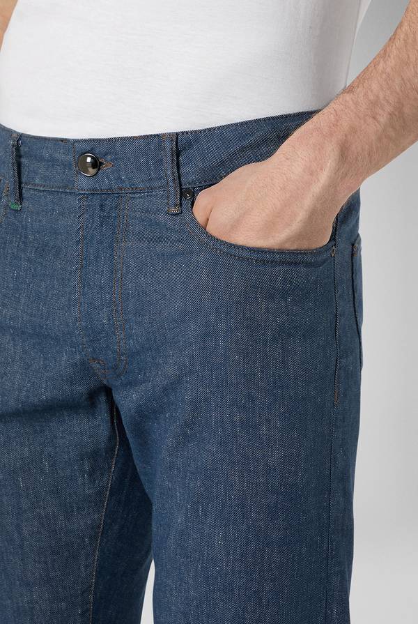 Lab. Pal Zileri Denim 5 tasche effetto lino Presa