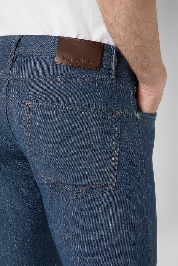 Lab. Pal Zileri Denim 5 tasche effetto lino Presa