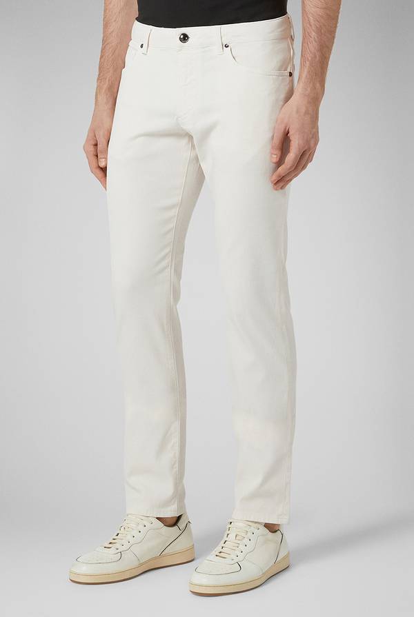 Lab. Pal Zileri Pantalone 5 tasche in cotone stretch tinto in capo Outlet