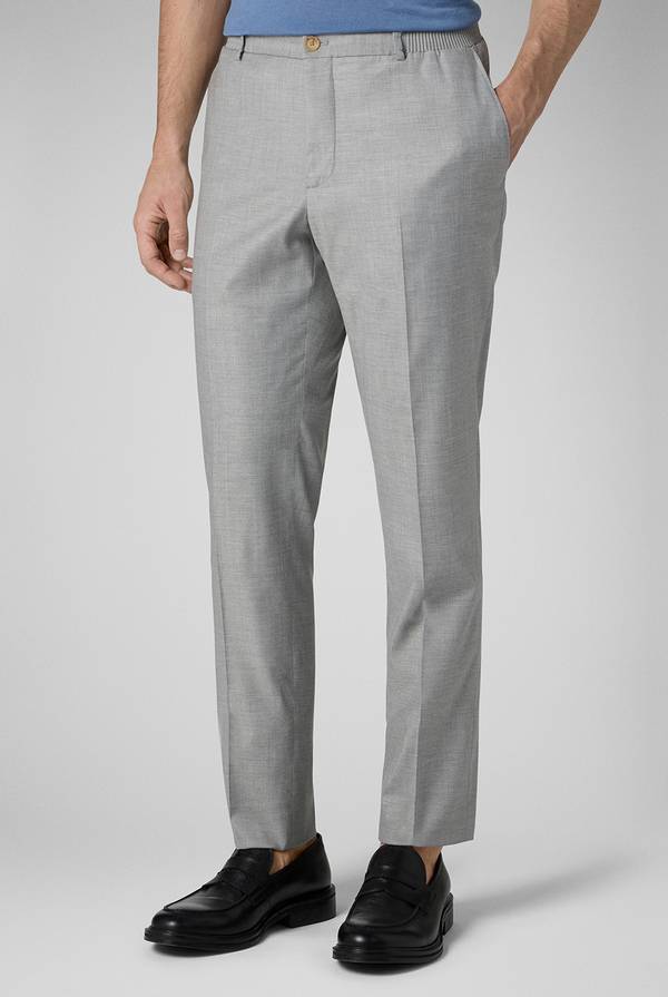 Lab. Pal Zileri Pantalone classico in lana e bamboo In Vendita