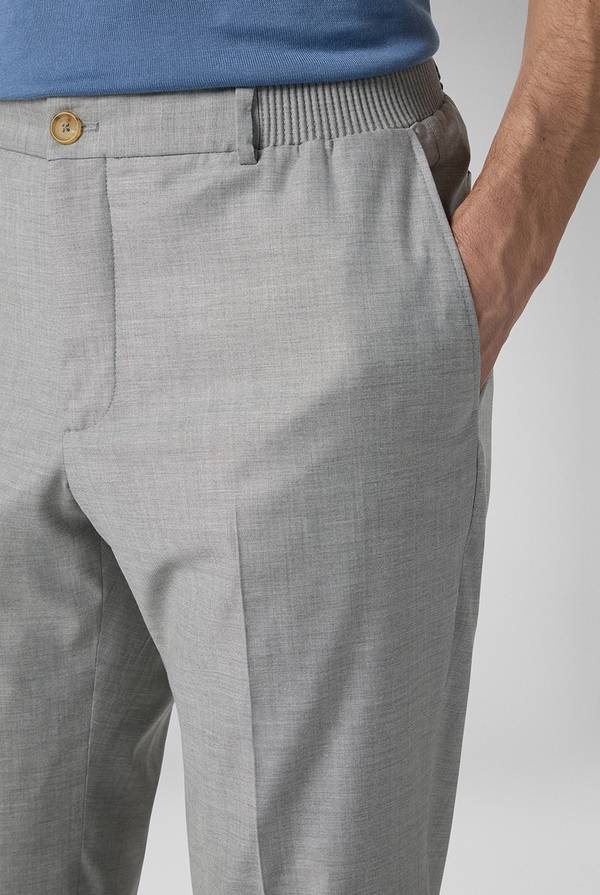 Lab. Pal Zileri Pantalone classico in lana e bamboo In Vendita