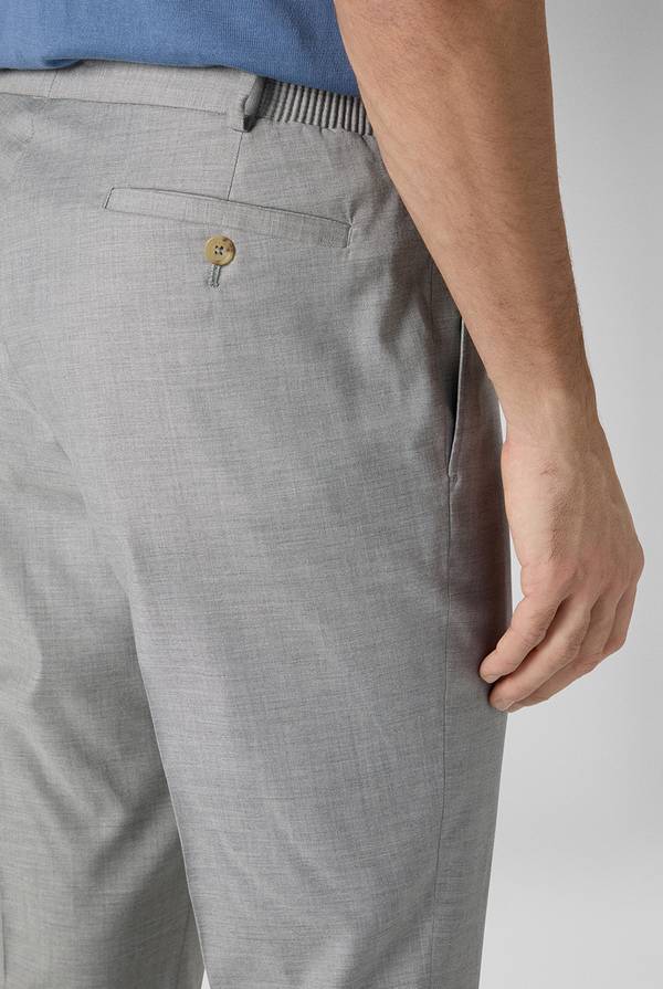Lab. Pal Zileri Pantalone classico in lana e bamboo In Vendita